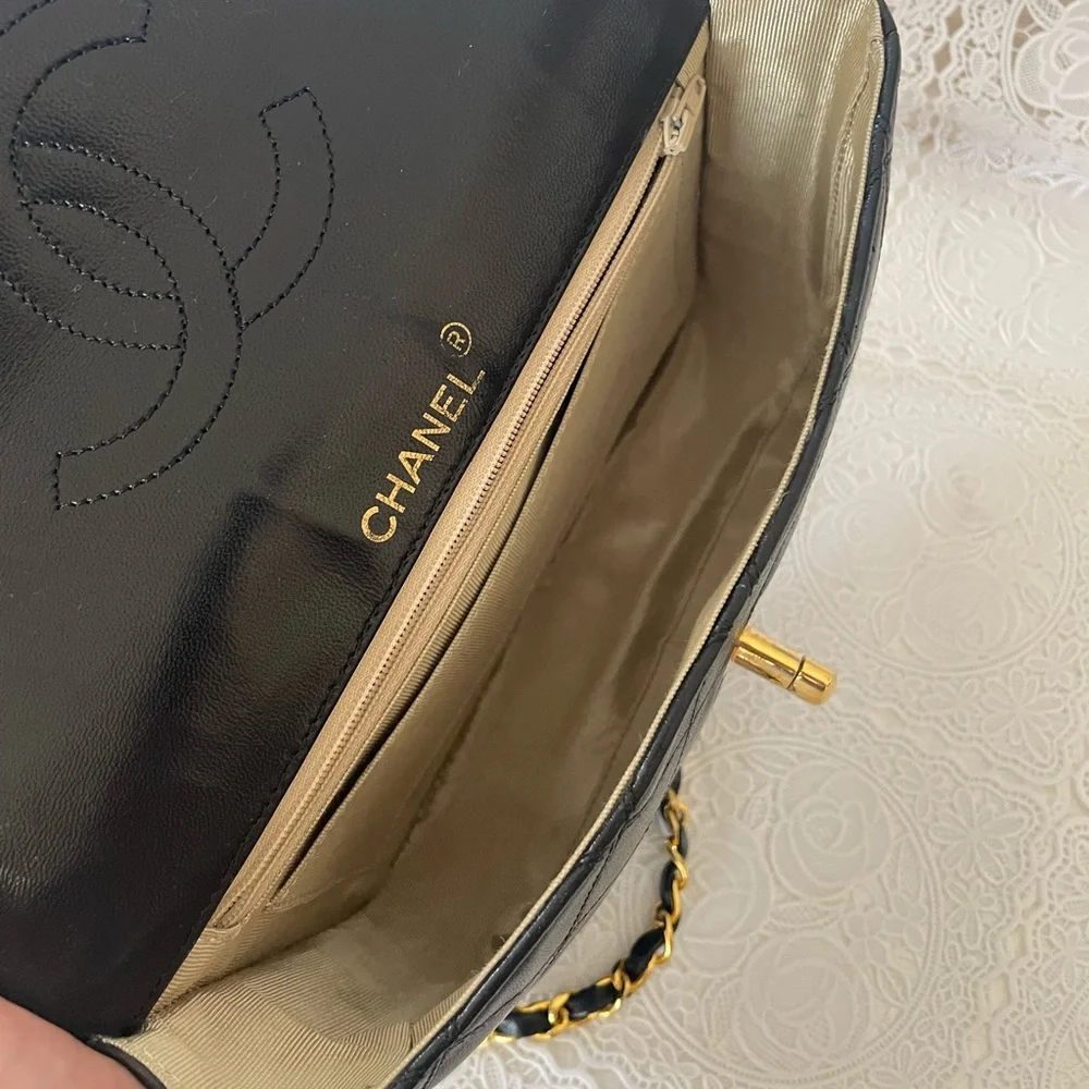 SOLD Chanel XL CC Single Flap Bag Vintage - Picture 8 of 14